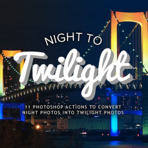 Photoshop Actions to Turn Night Photos into Twilight Photos
