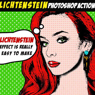 Pop Art LICHTENSTEIN Photoshop Action