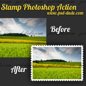 Stamp Generator with Free Photoshop Action
