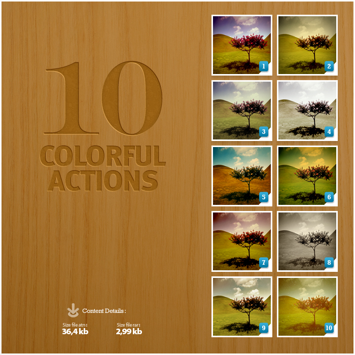 10 Colorful Photoshop Actions