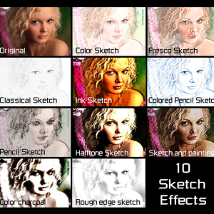 10 Sketch Actions for Photoshop
