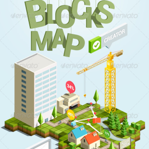 3D Blocks Map Photoshop Creator