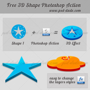 3D Effect Photoshop Action