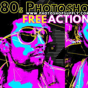 80s Poster Photoshop Action