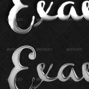 Elegant Metal Chrome Text amp Style