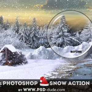 Add Snowing Effect Photoshop Action