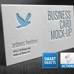 Letterpress Business Card Photoshop Action