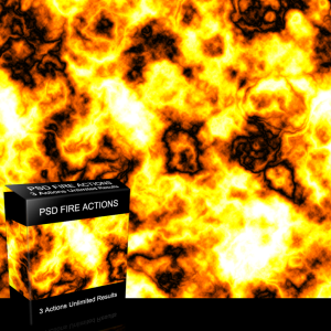 Photoshop Fire Background Action