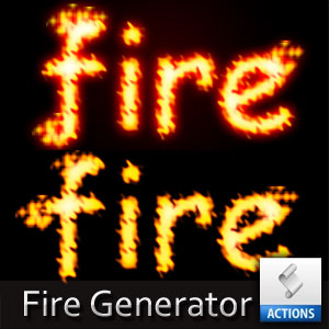 Fire Text Photoshop Action