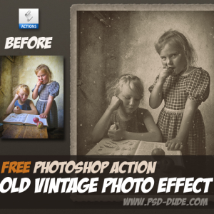 Retro Photo Effect Photoshop Free Action