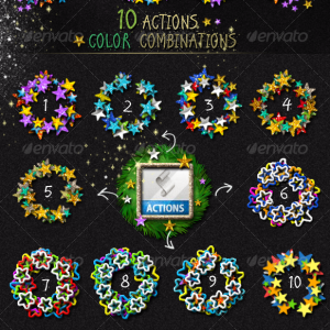 Stars Glitter Sequins Photoshop Action Generator