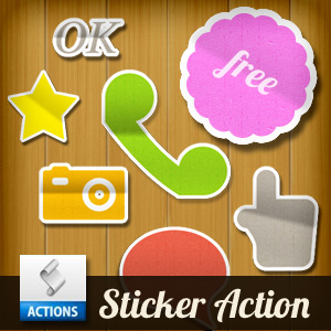 Sticker Photoshop Action