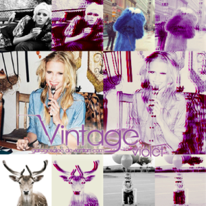 Vintage Violet 3D Photo Effect Action